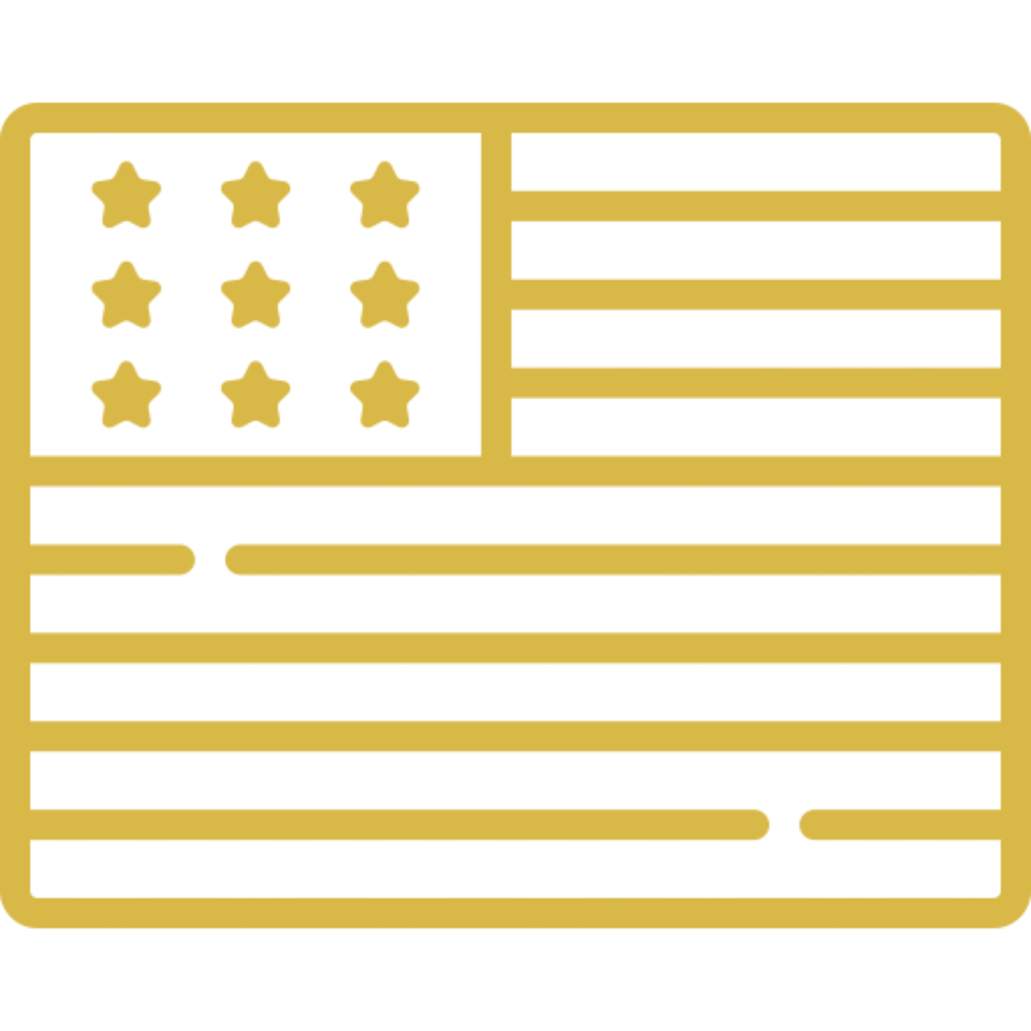 Stylized gold and black American flag
